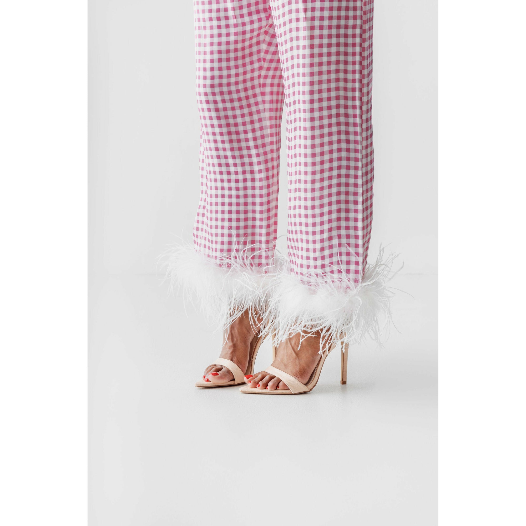 Pink Gingham Sleepwear Set - The Villa