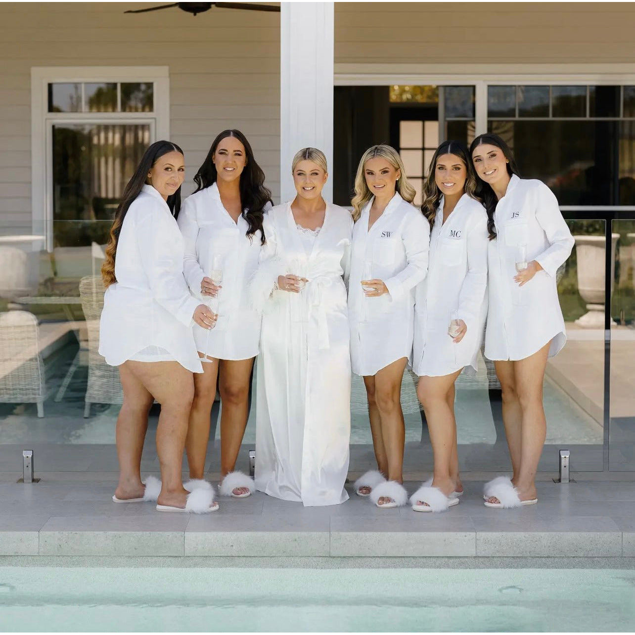 Long Satin Bridal Robe