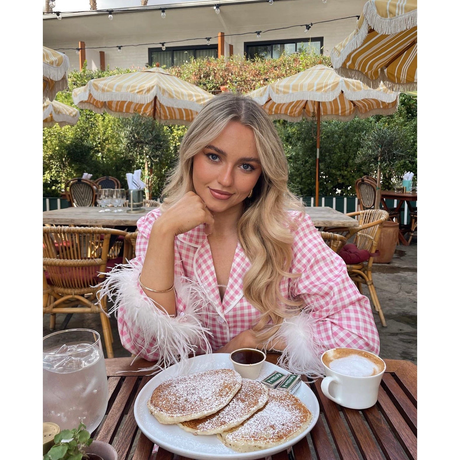 Pink Gingham Sleepwear Set