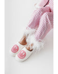 Pink Smiley Boucle Slippers