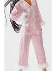 Pink Gingham Sleepwear Set - The Villa