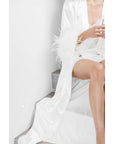 Long Satin Bridal Robe - The Villa