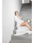 Long Satin Bridal Robe - The Villa